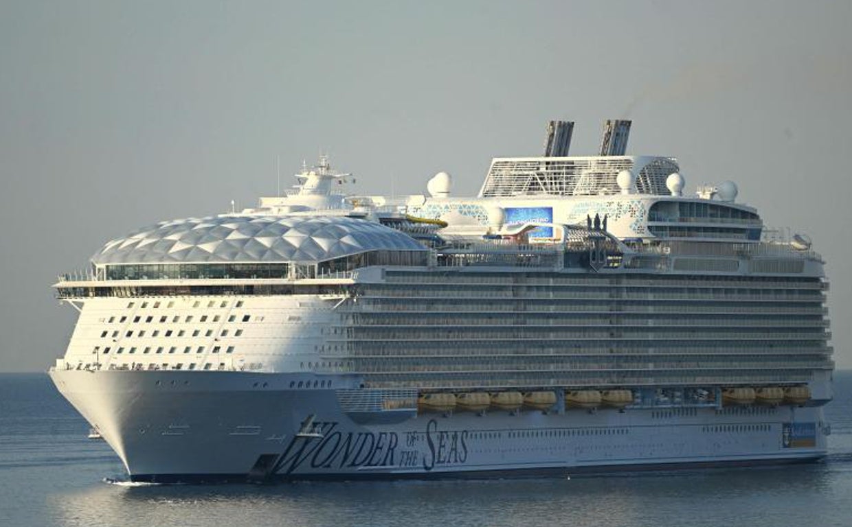 El crucero Wodner of the Seas durante su escala en Marsella este agosto