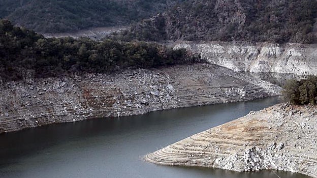 Vista del pantano de Susqueda