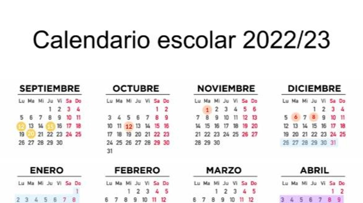 El calendario escolar en Cádiz para el año 2022/2023: así vienen los días festivos y puentes