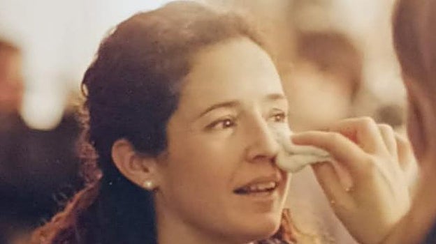 La actriz, maquillada en su primera etapa madrileña