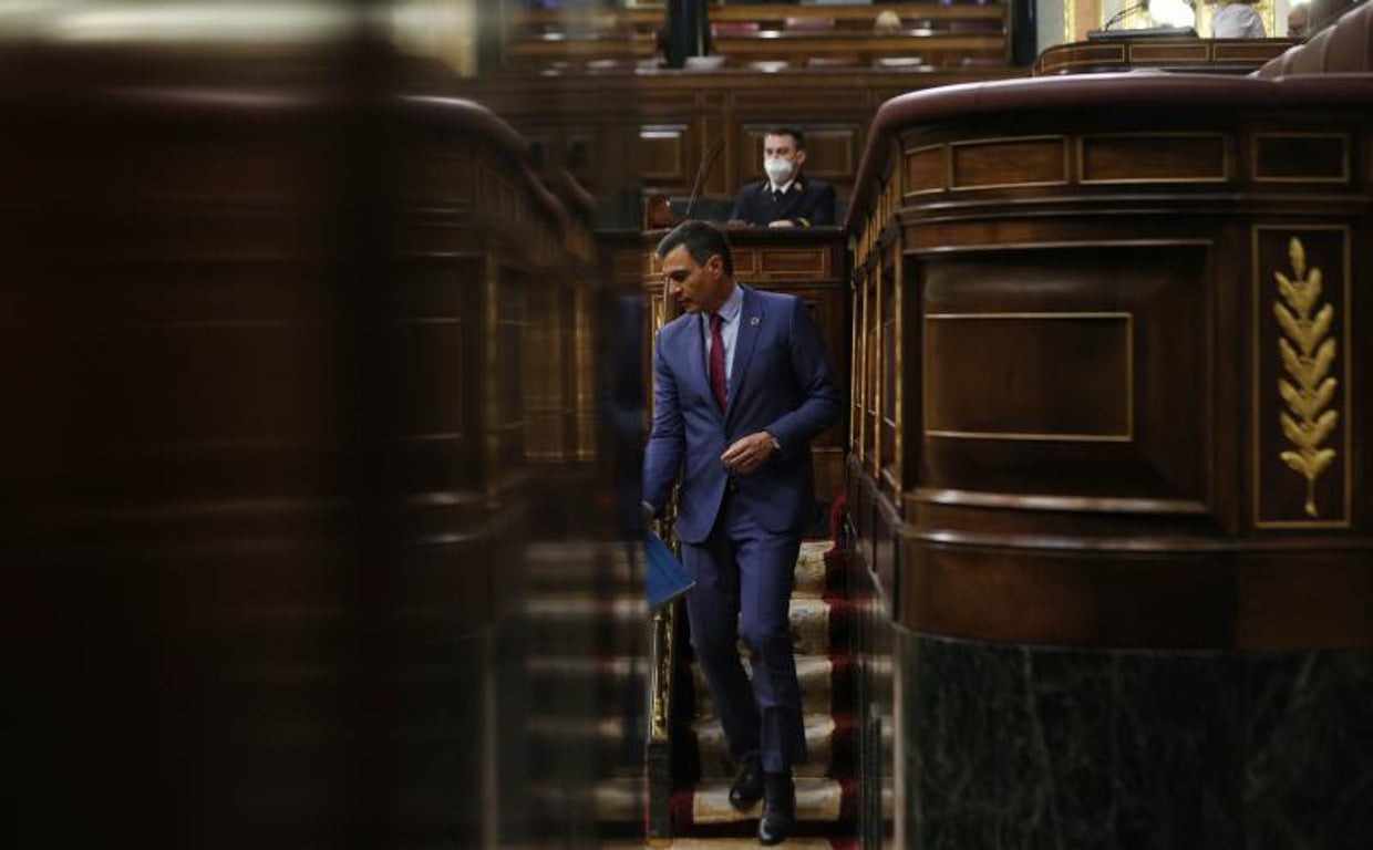 El presidente del Gobierno, Pedro Sánchez, en el Congreso de los Diputados