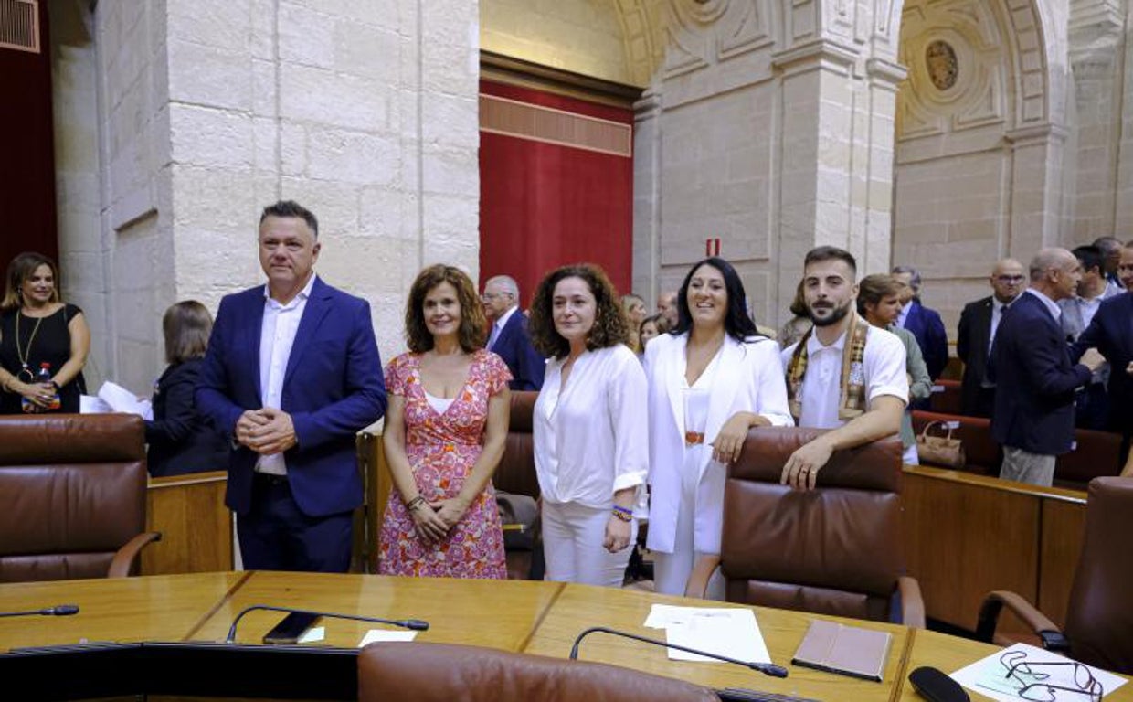Imagen del grupo parlamentario de Por Andalucía el día de la constitución del Parlamento