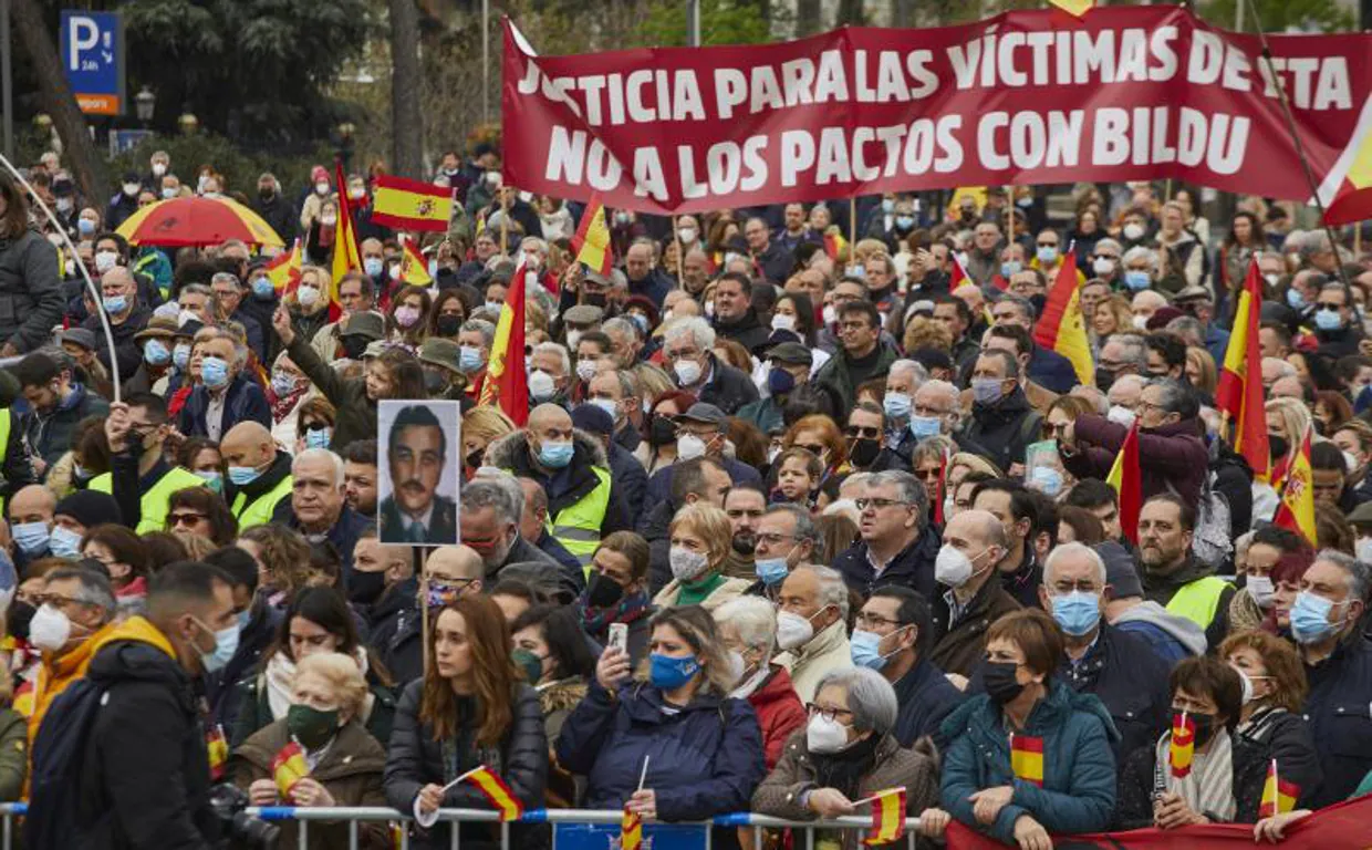 Manifestación en Madrid convocada por la AVT en marzo