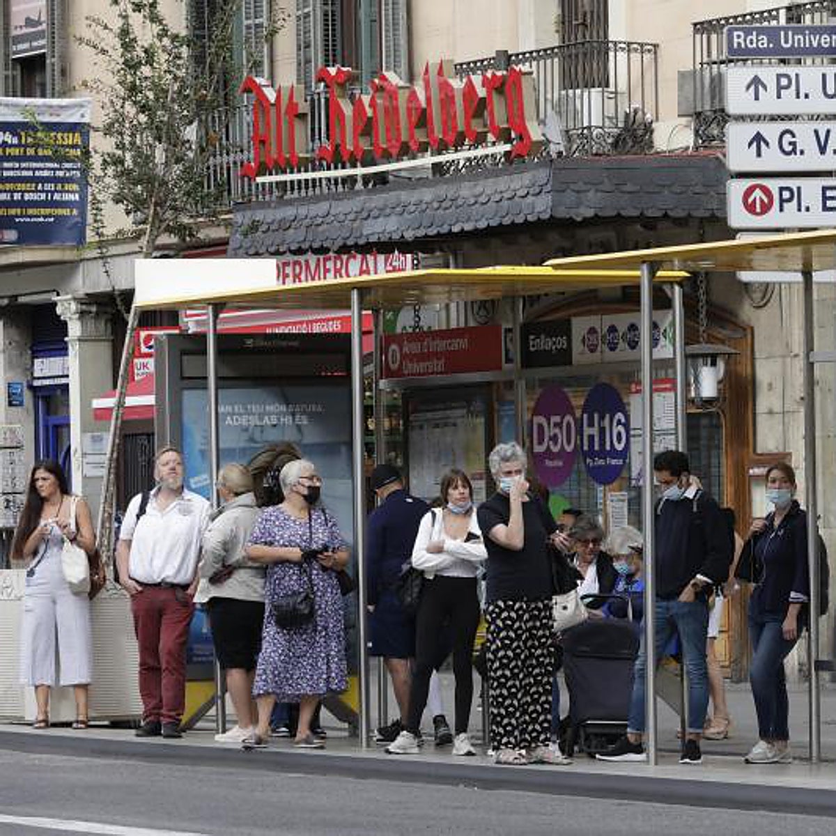 Caos en el primer día de huelga de autobuses en Barcelona