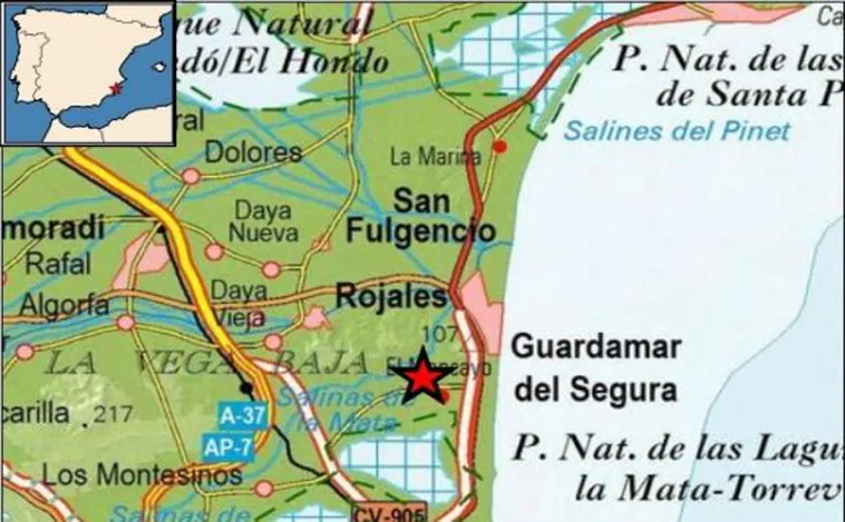 Guardamar registra un terremoto de 2,6 grados que se deja sentir hasta el Pilar de la Horadada
