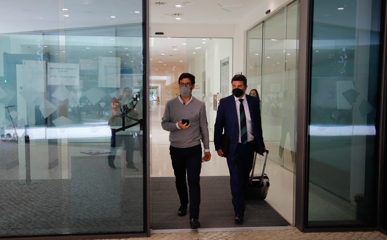 El expresidente del Córdoba CF Jesús León, en la Ciudad de la Justicia