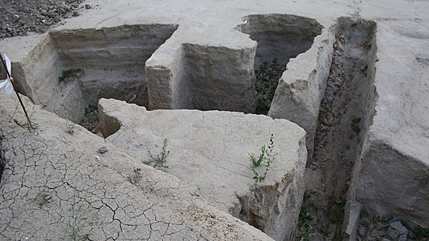 Un aspecto de los restos romanos hallados en los terrenos de la antigua cárcel
