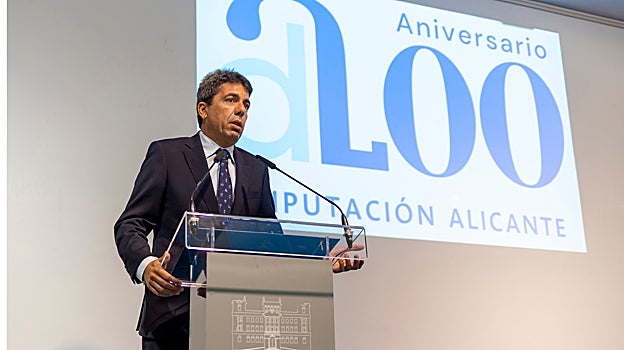 Imagen del presidente del PP de la Comunidad Valenciana, Carlos Mazón