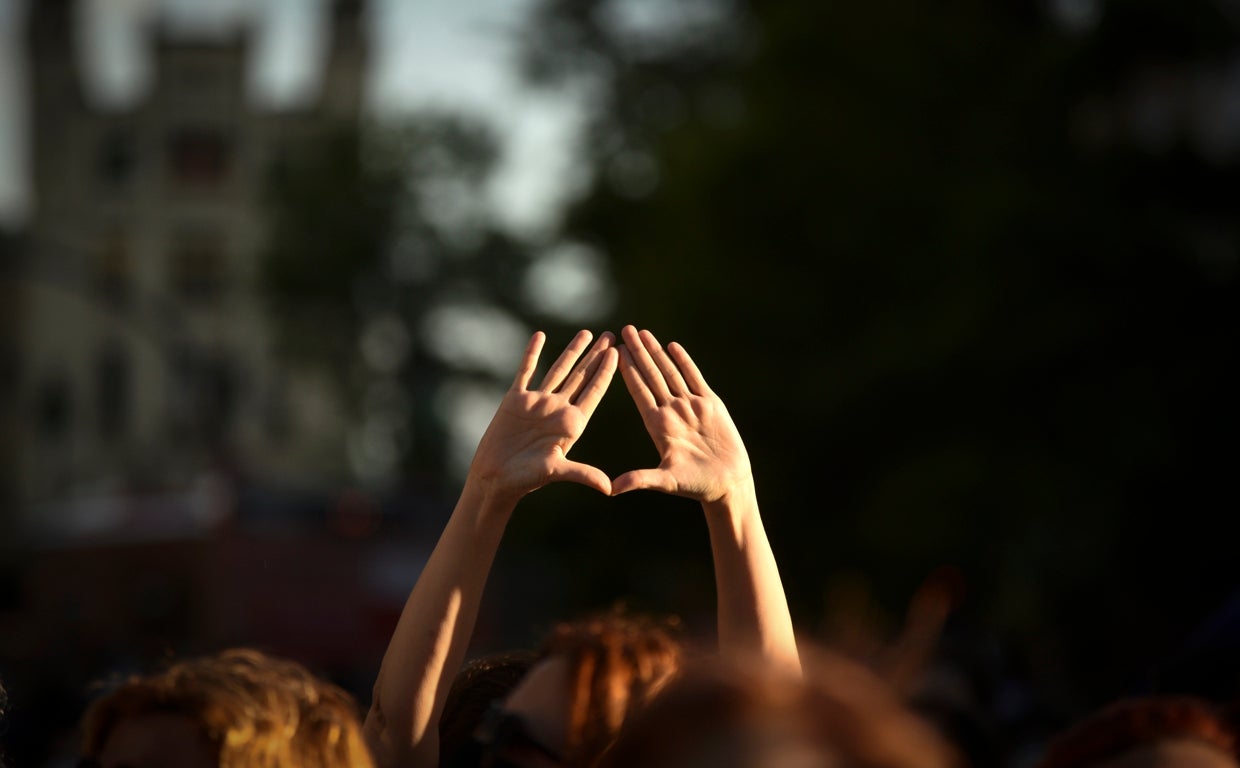 Imagen de archivo de una concentración contra los asesinatos machistas en Valencia