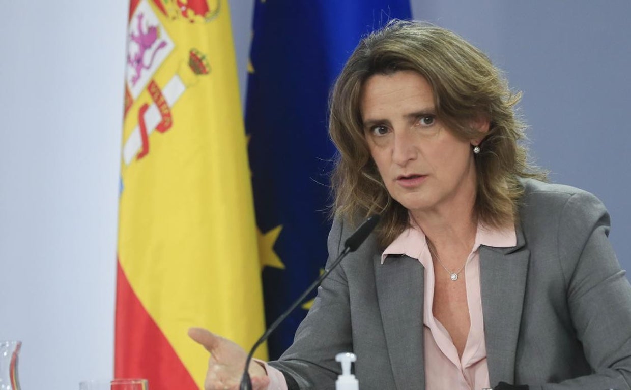 La ministra Teresa Ribera, en una comparecencia