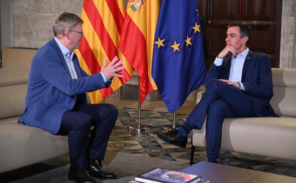 Pedro Sánchez y Ximo Puig, hace una semana, apenas un día antes de que se desatase la crisis