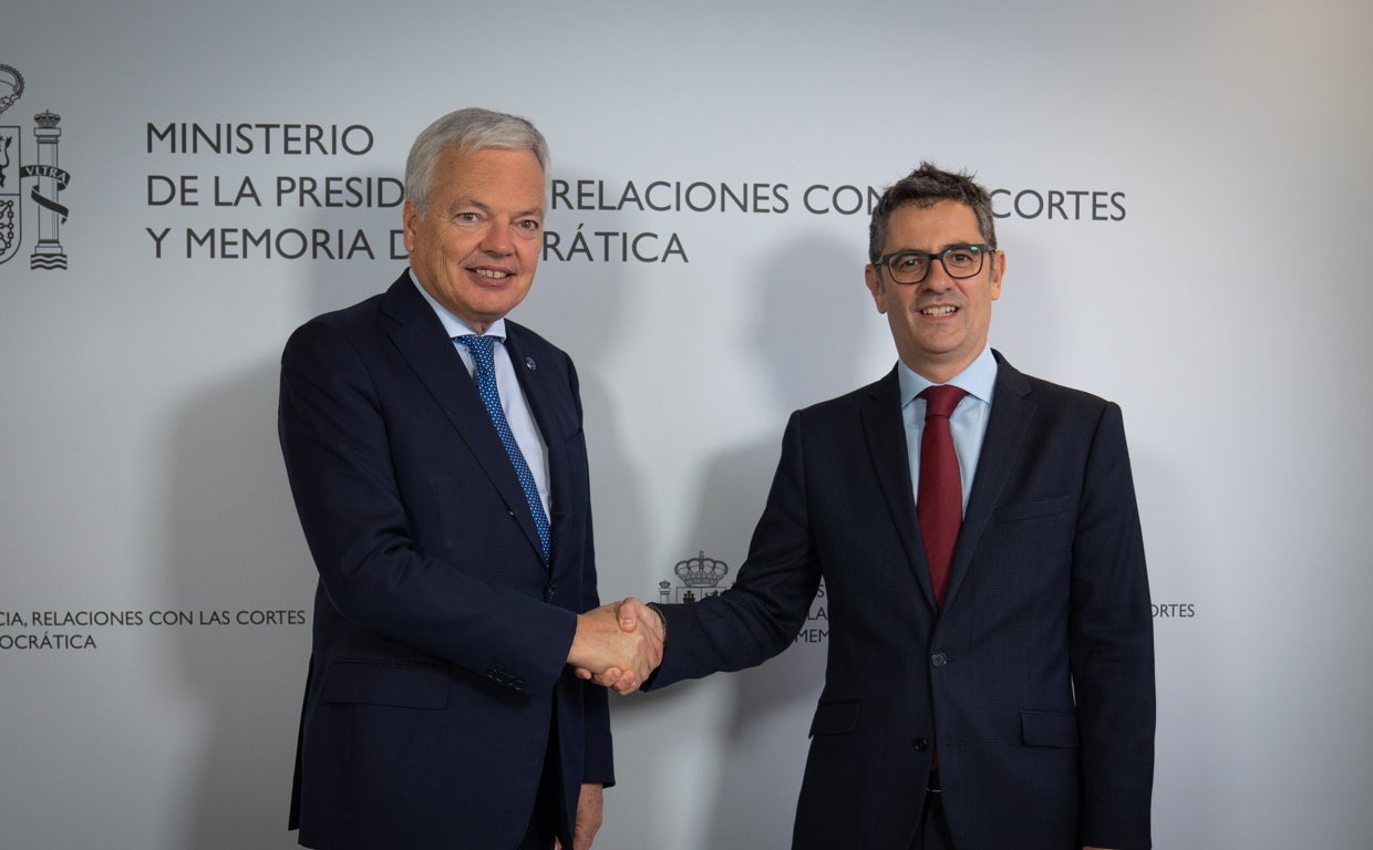 Didier Reynders y Félix Bolaños