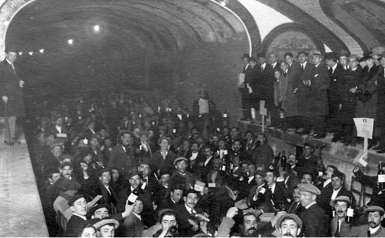 El banquete que se celebró dentro del túnel del Metro de Madrid en 1919