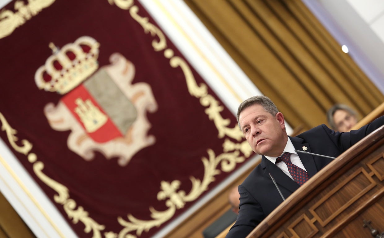 García-Page durante su intervención en el Debate del Estado de la Región