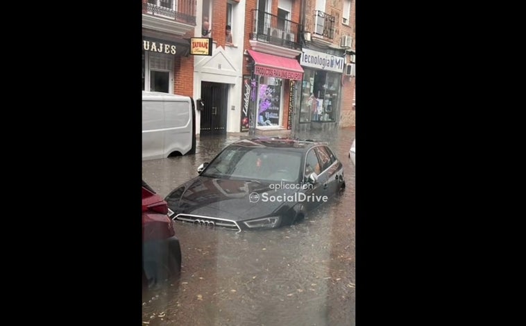 Una gran tromba de agua  anega las calles de Illescas en solo 20 minutos