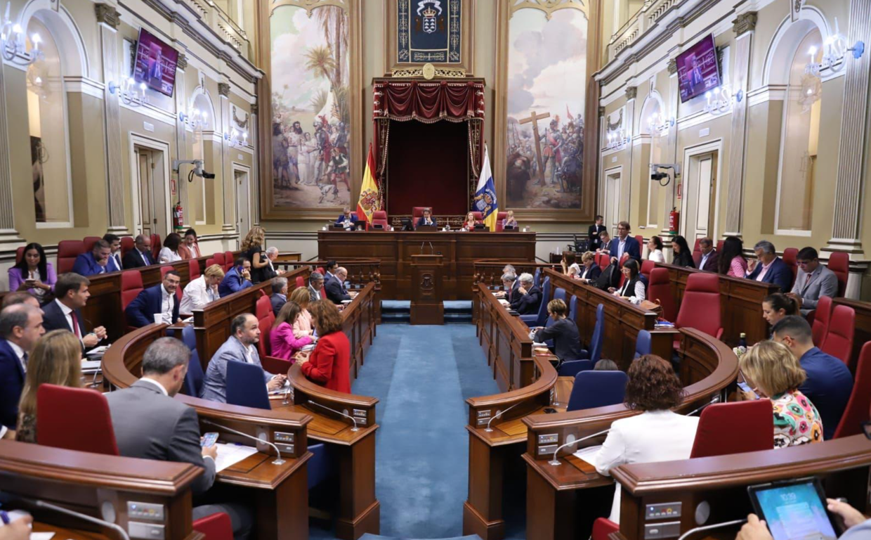 Sesión plenaria del Parlamento de Canarias de este lunes, 10 de octubre