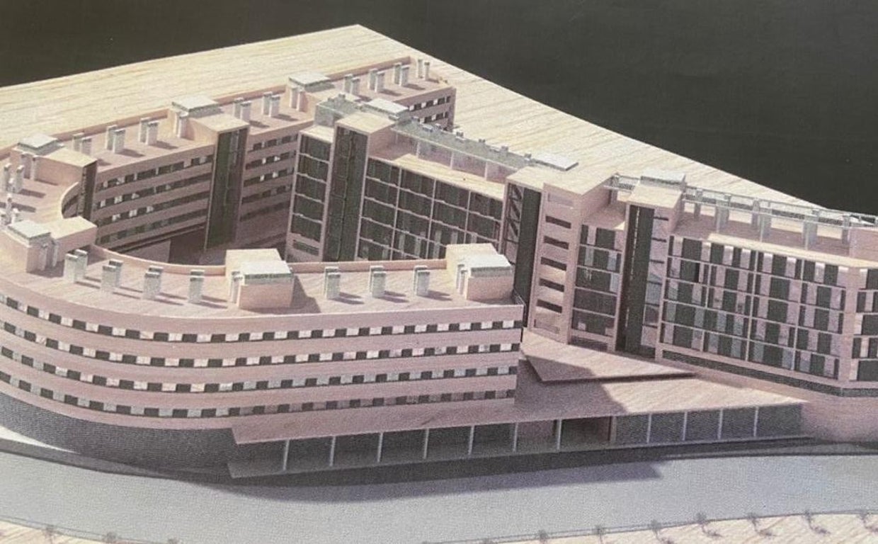 Maqueta de los apartamentos que se construirán en Sama Naharro