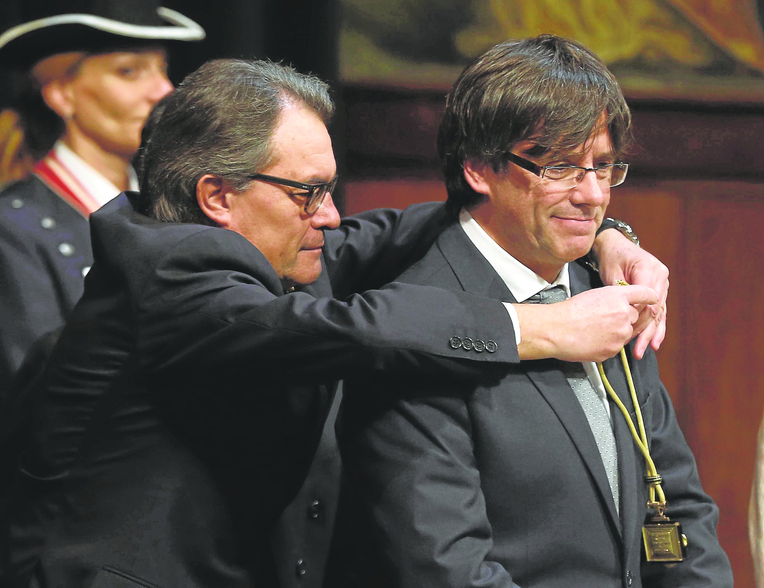 Artur Mas , en la investidura de Puigdemont en 2016