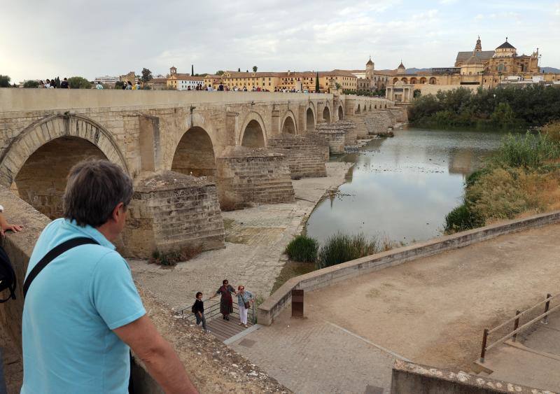 La sequía del Guadalquivir a su paso por Córdoba, en imágenes