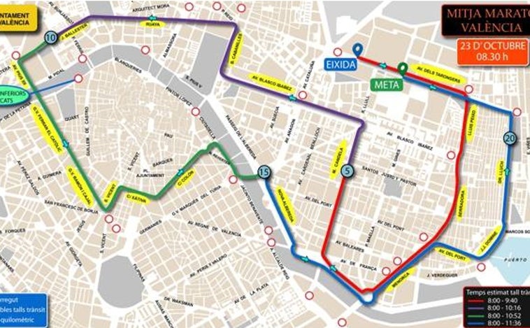 Medio Maratón Valencia 2022: recorrido, horario y calles cortadas el domingo 23 de octubre