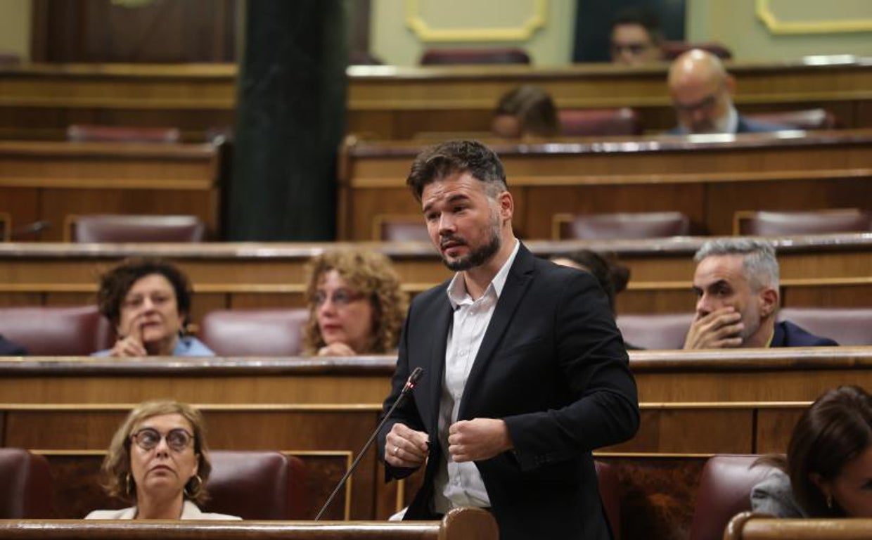 El portavoz de ERC en el Congreso, Gabriel Rufián