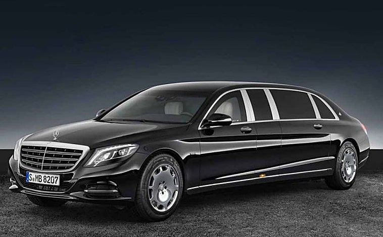 Imagen principal - El Maybach S 600 Pullman Guard, en imágenes del catálogo de Mercedes