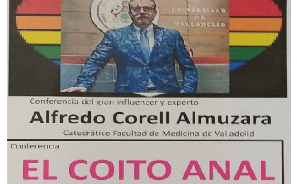 Cartel difundido en la Universidad de Valladolid sobre la falsa Conferencia