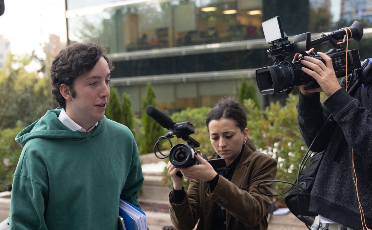 Francisco Nicolás Gómez a su llegada a la Audiencia Provincial de Madrid