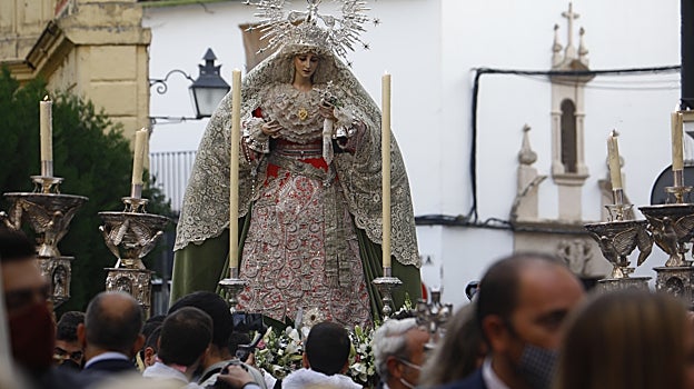 La Virgen de la Paz, durante el rosario del año pasado