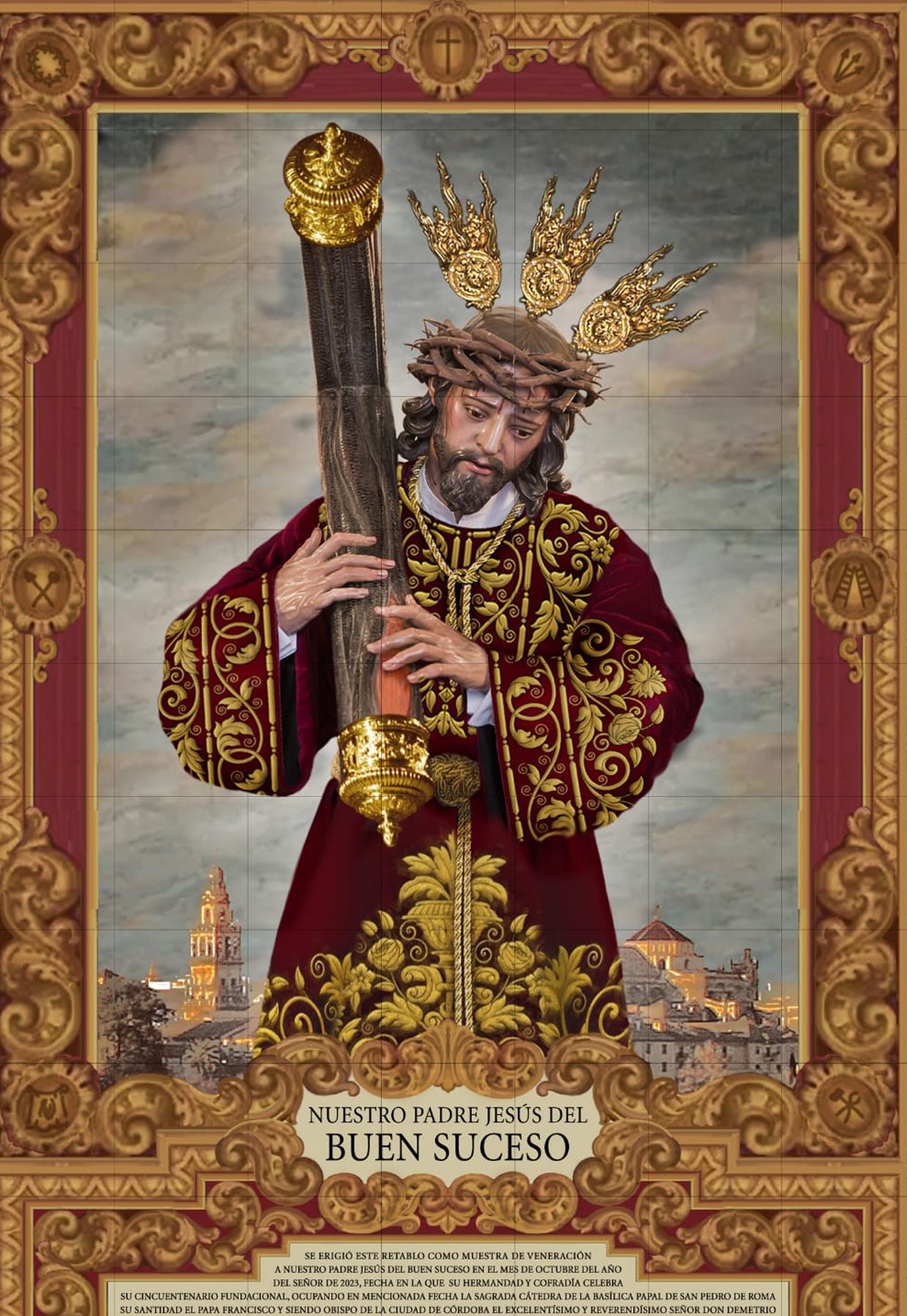 Boceto del retablo cerámico por los 50 años de la fundación