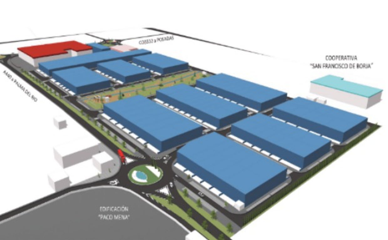 Recreación informática del polo fabril de la Vega del Guadalquivir