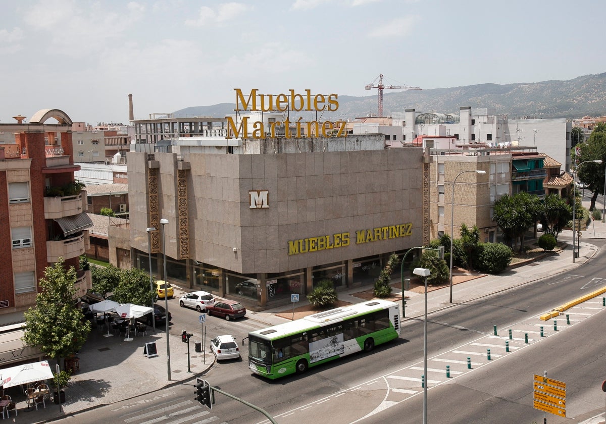 Vista aérea del inmueble albergó Muebles Martínez