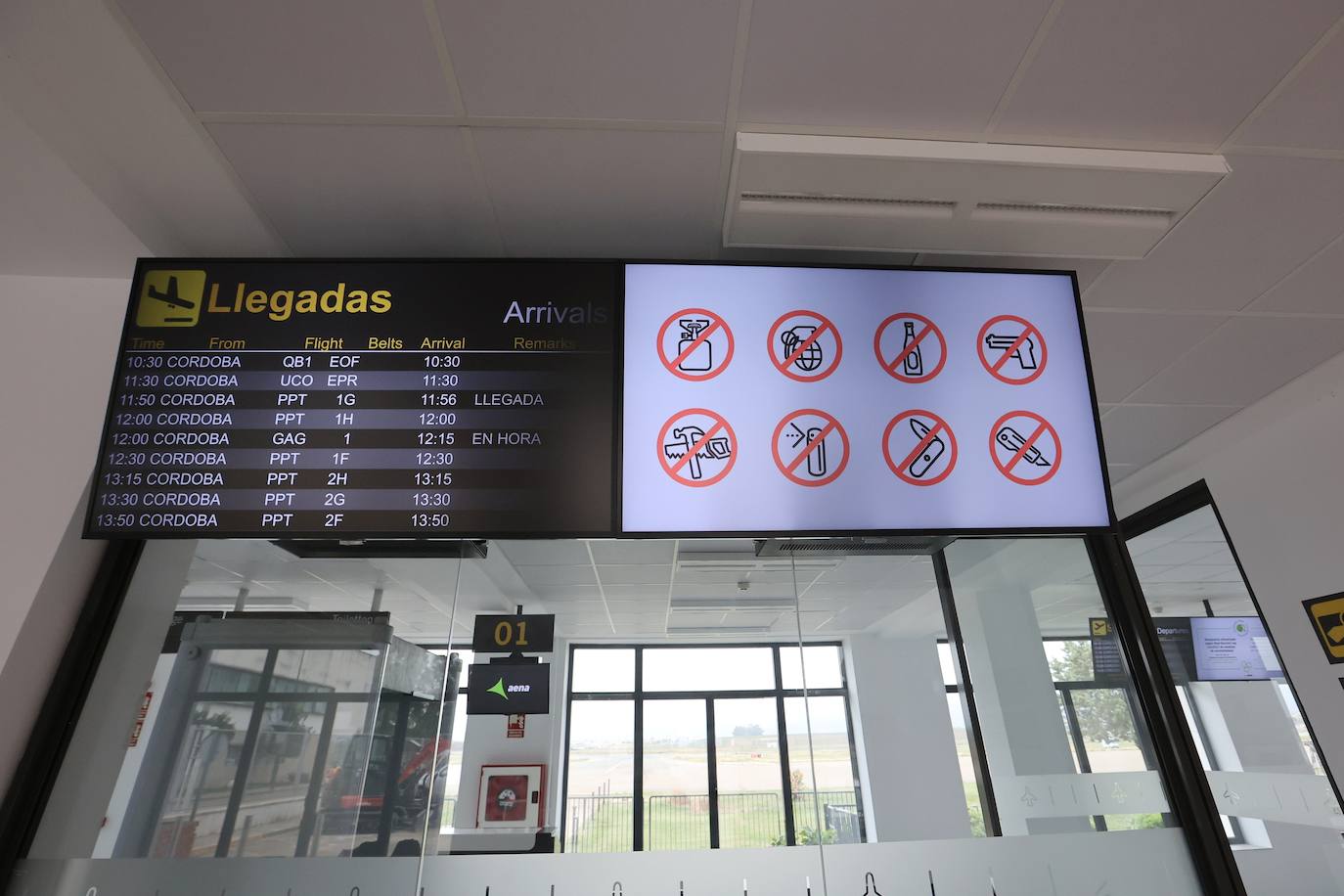 La renovada terminal del aeropuerto de Córdoba, en imágenes