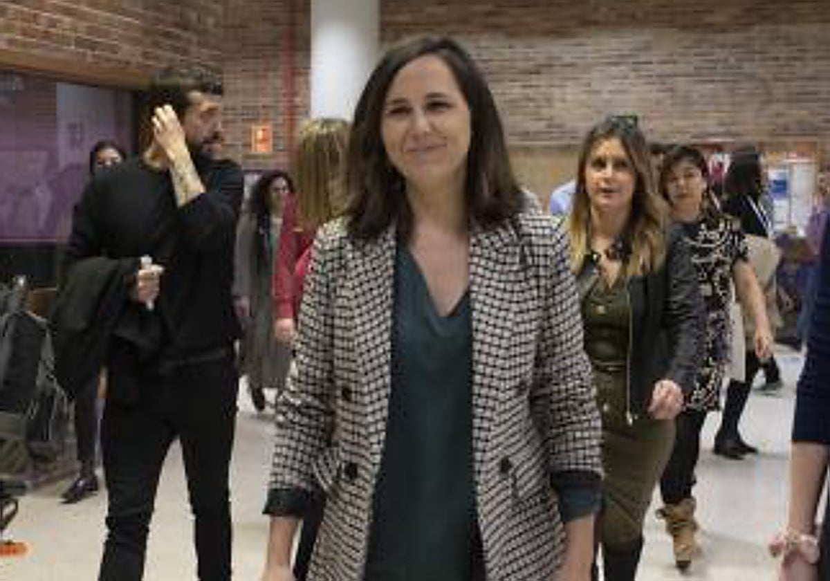 Ione Belarra el pasado fin de semana en la inauguración de la 'Universidad de Otoño' de Podemos