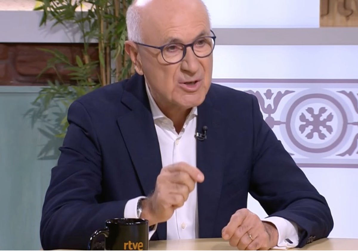 Josep Antoni Duran i Lleida, hoy, durante la entrevista para el programa 'Cafè d'idees' en TVE