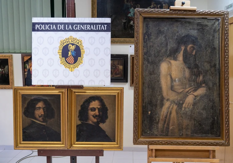 La Policía de la Generalitat Valenciana recupera falsificaciones de Velázquez y de Tiziano que se vendían por 45 millones de euros