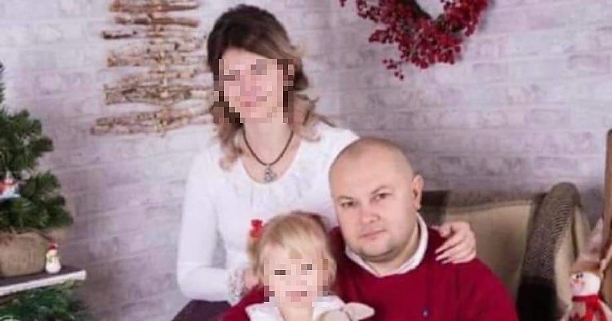 Galin P., el presunto asesino, junto a su mujer y su hija