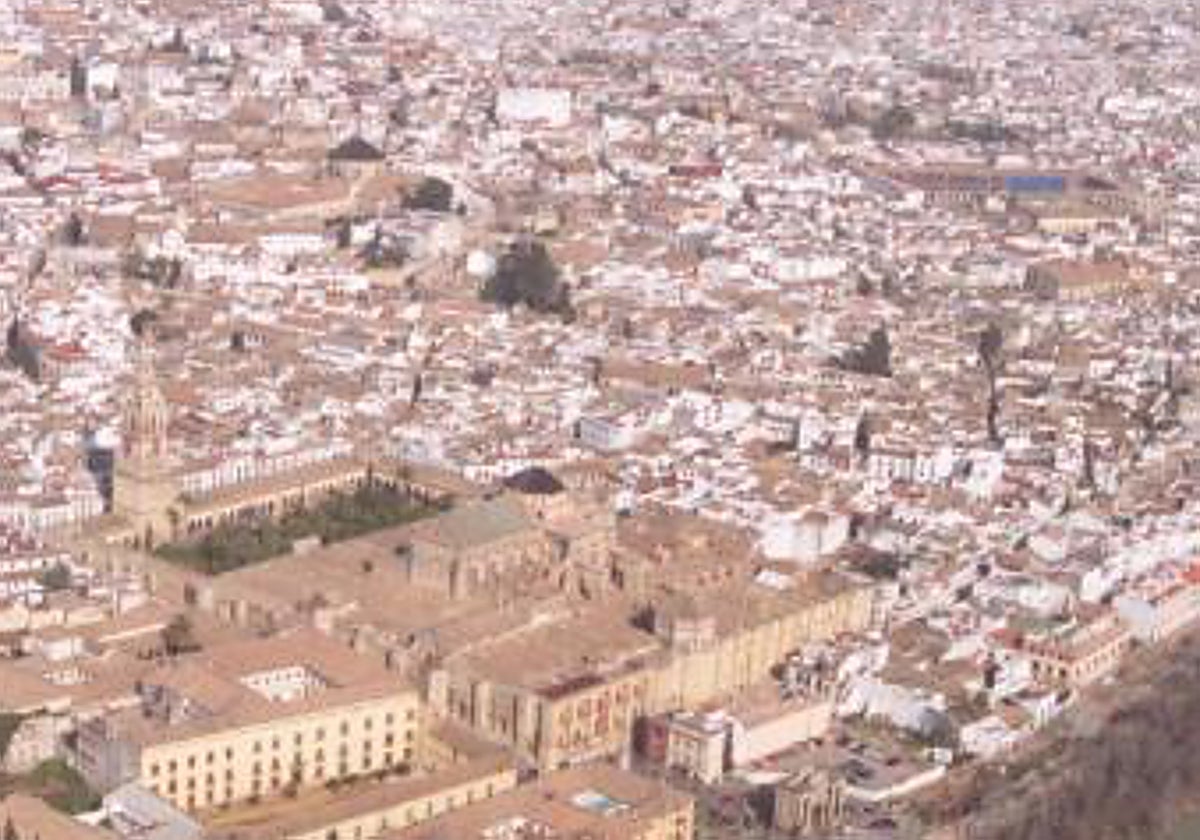 Vista aérea de parte del Casco de Córdoba