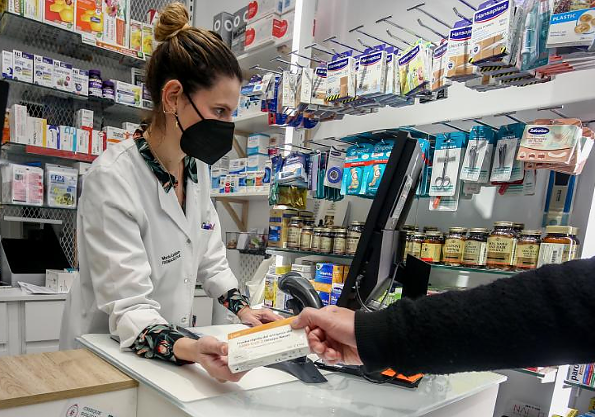 Farmacia en foto de archivo