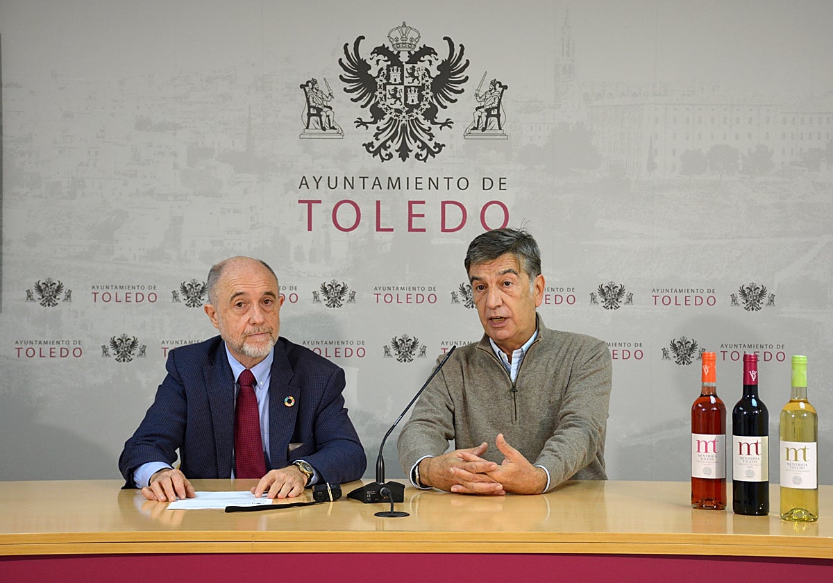 Francisco Rueda, concejal de Toledo, con el presidente de la DO, Juan Alonso
