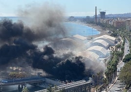 Un incendio en el puerto de Málaga quema varios barcos decomisados por la Guardia Civil