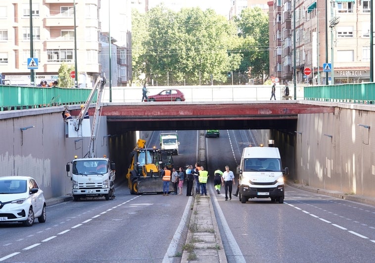 El túnel de la Circular de Valladolid permanecerá cortado entre el lunes y el viernes