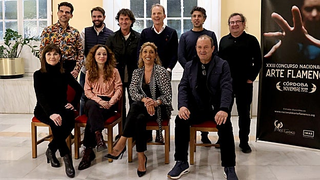 Los integrantes del jurado del Concurso Nacional de Arte Flamenco