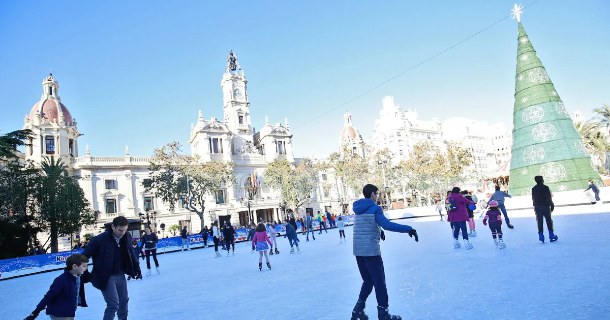 galón Mareo Experto Valencia tendrá una pista de patinaje más ecológica en Navidad: «Es ilógico  apagar escaparates y mantener el hielo»