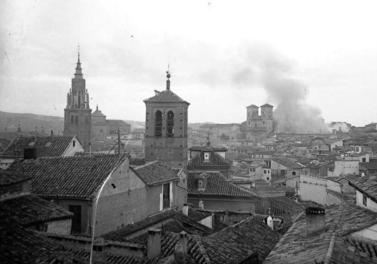 Las imágenes de los incendios de tres edificios de Toledo en 1921