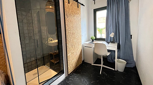 Una de las habitaciones de la residencia de Be Live Residence en Madrid