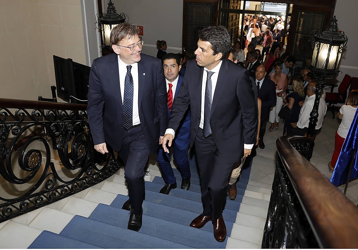 Imagen de archivo de Ximo Puig y Carlos Mazón