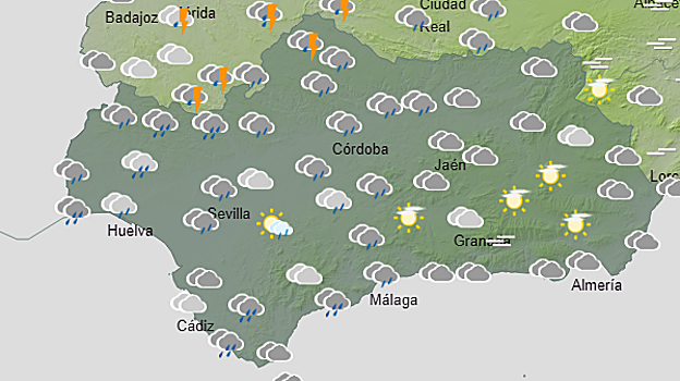 El tiempo en Andalucía: comienzan las alertas por lluvias en varias provincias