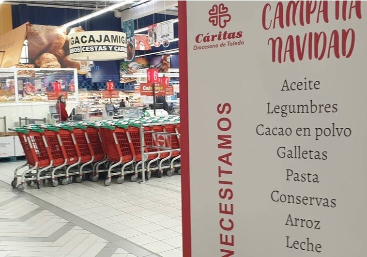 Cáritas y Alcampo Toledo, unidos por la campaña de Navidad