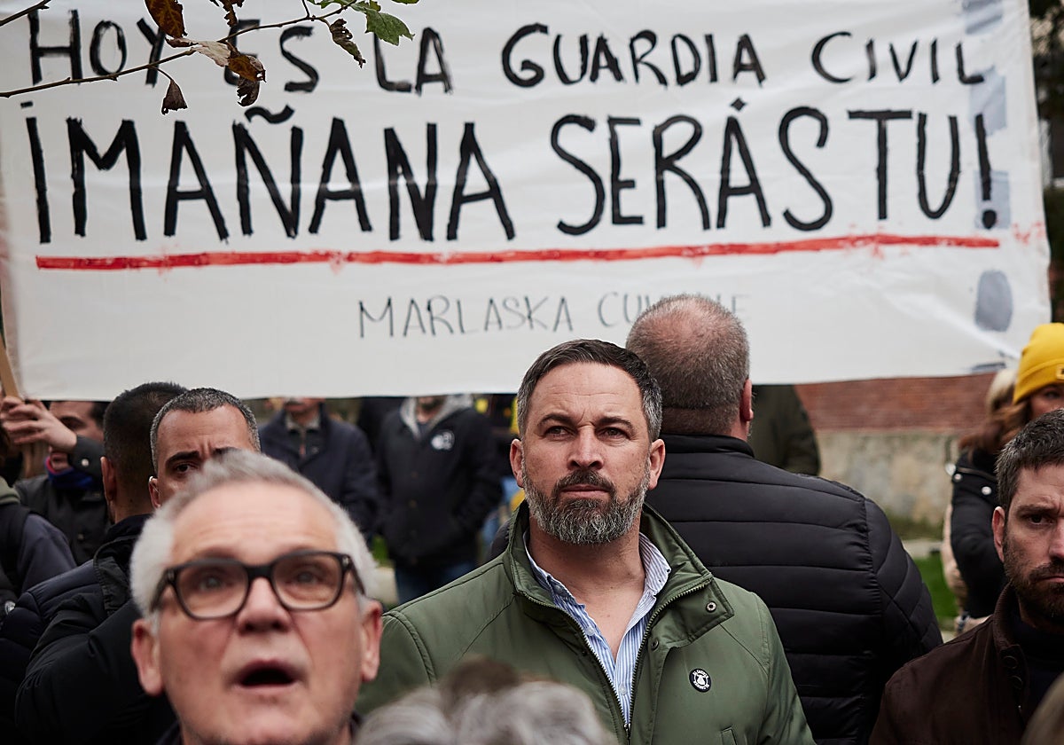 Santiago Abascal, este domingo en Pamplona